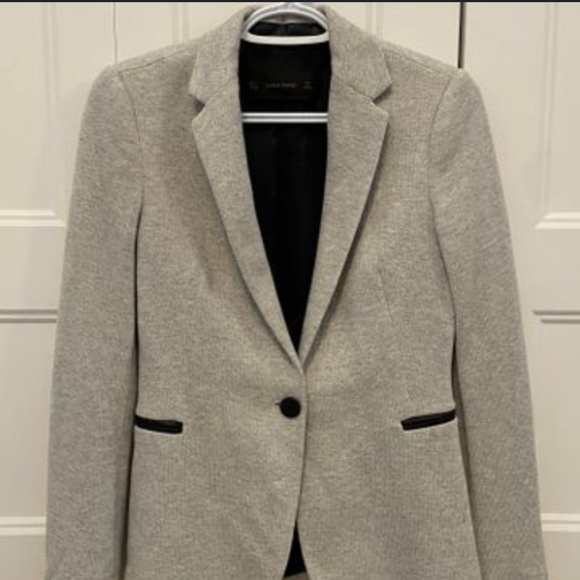 Zara Light Grey Blazer - Picture 1 of 8